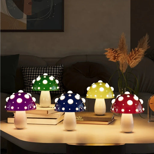 Cute Mushroom Night Light with Dimmable Soft Glow – Decorative LED Lamp for Kids and Home