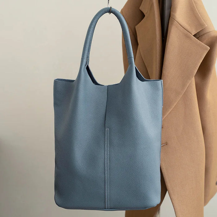 Bucket Bag – Soft Versatile Leather Shoulder Handbag for Women - Samanta Factory