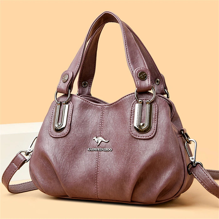 Women’s Tote Bag – Sequined Letter Design & Soft Leather Shoulder Handbag - Samanta Factory
