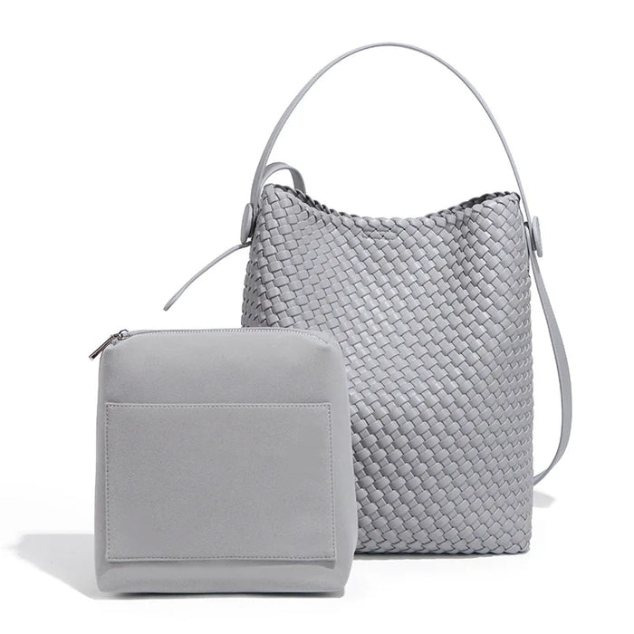 Woven Bucket Tote Bag for Women – Large Crossbody Hobo Shoulder Bag for Summer - Samanta Factory
