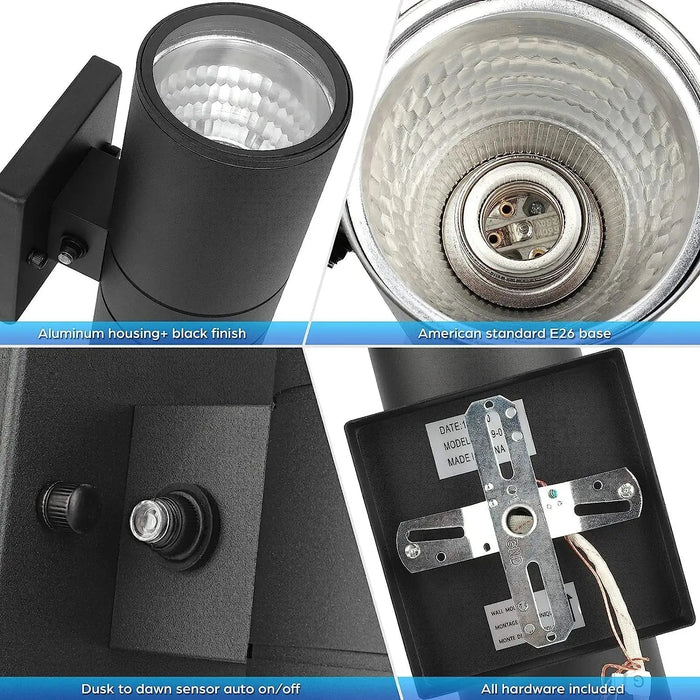 Modern LED Wall Lamp – Double Head Waterproof E27 Indoor Outdoor Lighting SF