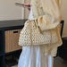 Retro Woven Straw Crossbody Bag – Women's Rattan Beach Shoulder Bag for Vacation & Travel SF