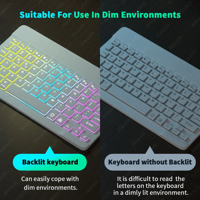 RGB Wireless Keyboard & Mouse Combo – Bluetooth & 2.4GHz for Tablet, Phone & PC Samanta Factory