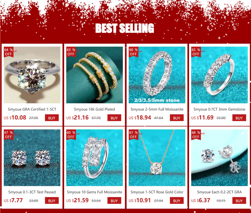 Moissanite Engagement Ring – VVS1 Round Brilliant 925 Silver