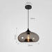 Modern Glass Pendant Light – Elegant LED Ceiling Fixture with Iron Finish - Samanta Factory