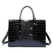 Luxury Crocodile Pattern Handbag – Large Capacity Vintage Women’s Leather Tote Shoulder Bag SF