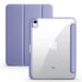 iPad Case with Pen Holder – Trifold PU Leather & Clear Acrylic Hard Back Stand Cover SF