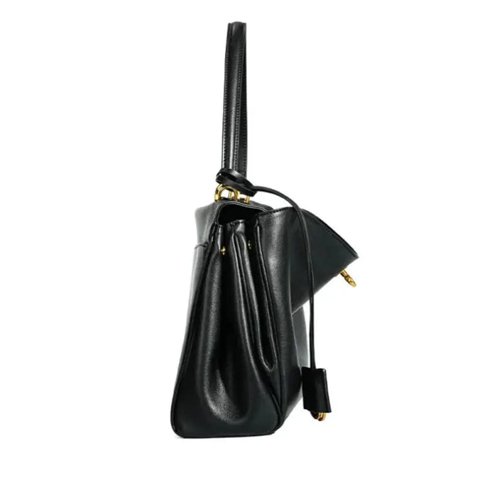 Cow Leather Shoulder Bag – Soft Tote with Large Capacity SF