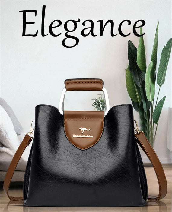 Women’s Leather Tote Bag – Luxury Designer Shoulder & Crossbody Handbag - Samanta Factory