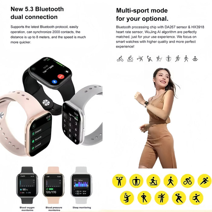 GPS Smart Watch with Health Tracking – AMOLED Display with Bluetooth Calling SF