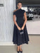Maxi Dress – Pleated Patchwork Elegance - Samanta Factory