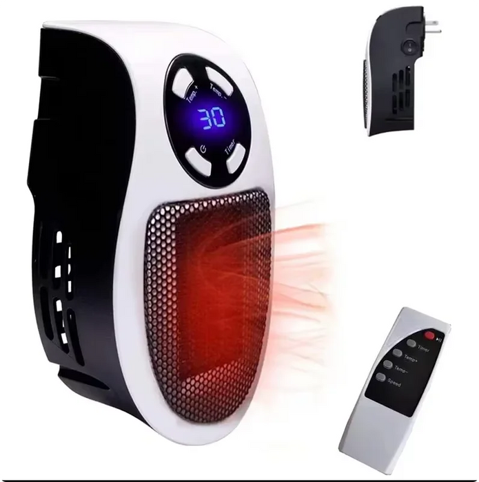 Mini Electric Space Heater – Adjustable Temperature & LED Display Samanta Factory
