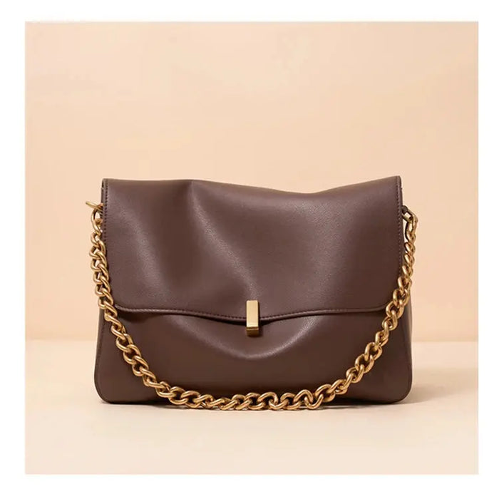 Leather Crossbody Bag - Vintage Soft Flap Style SF