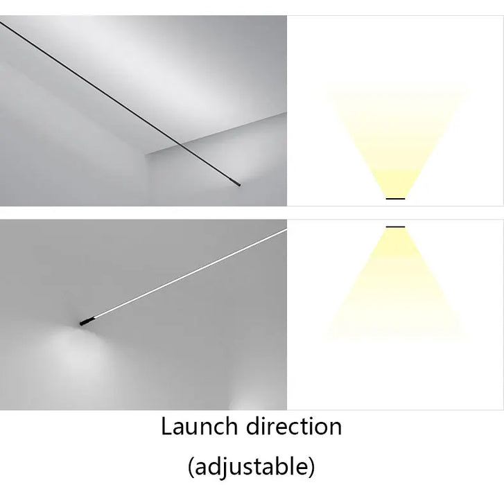 Modern Linear LED Wall Lamp – Black & White Minimalist Skyline Design - Samanta Factory