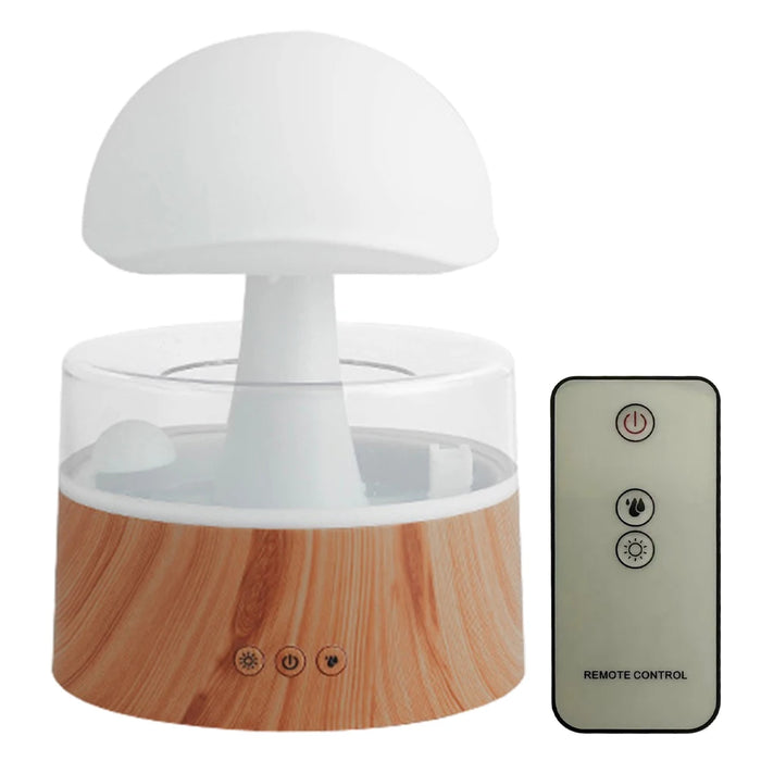 Mushroom Rain Cloud Humidifier – 7-Color LED & Aromatherapy Diffuser for Relaxation & Skin Hydration - Samanta Factory