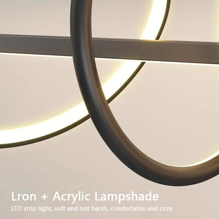 Contemporary Aluminum & Acrylic Pendant Chandelier with Adjustable Brightness & Remote - Samanta Factory