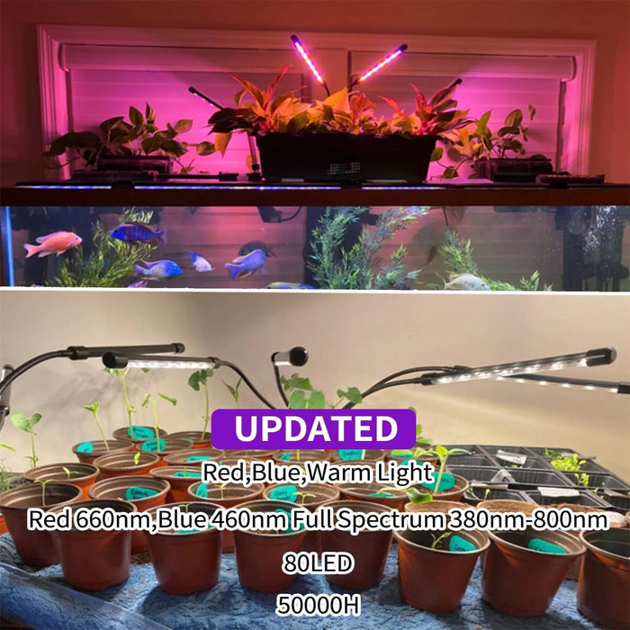 LED Grow Light – Full Spectrum 3-Color USB Lamp for Healthy Plant Growth - Samanta Factory