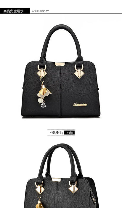 Women’s Large Capacity Boston Handbag – PU Leather Shoulder & Crossbody Tote Bag SF