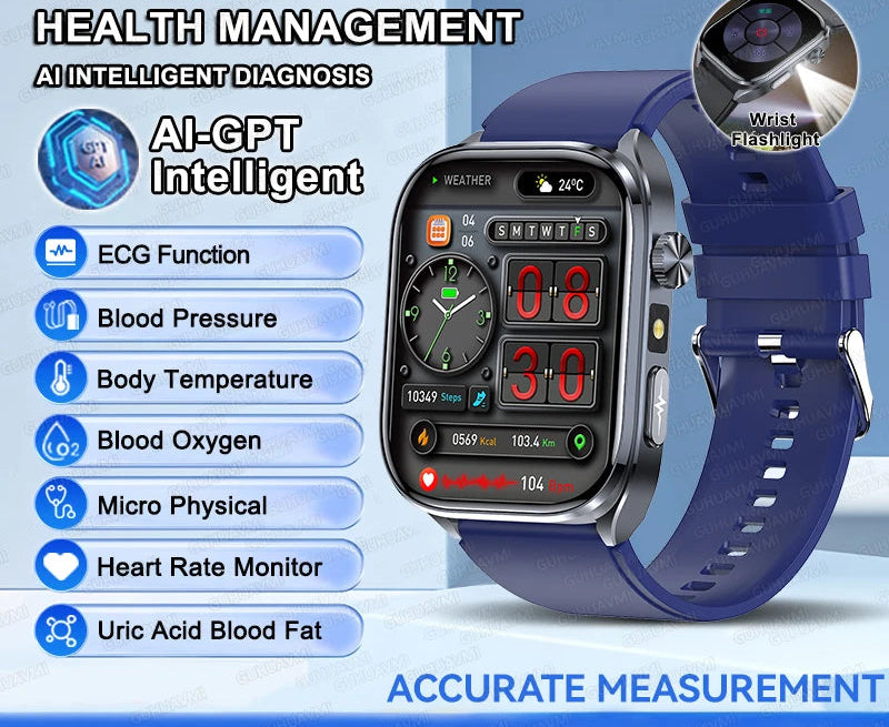 Health Smartwatch – ECG & AI Five-Organ Monitoring SF