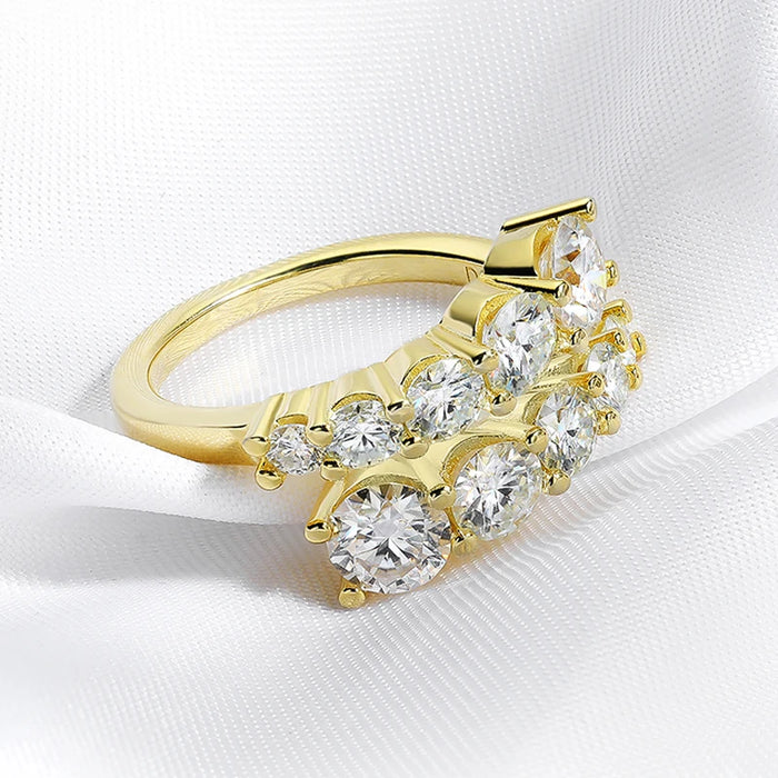 Moissanite Bridal Ring – D-Color VVS1 Round Cut in 925 Sterling Silver