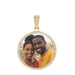 Personalized Bling Circle Necklace with Engraving – Memory Jewelry for Men & Women SF