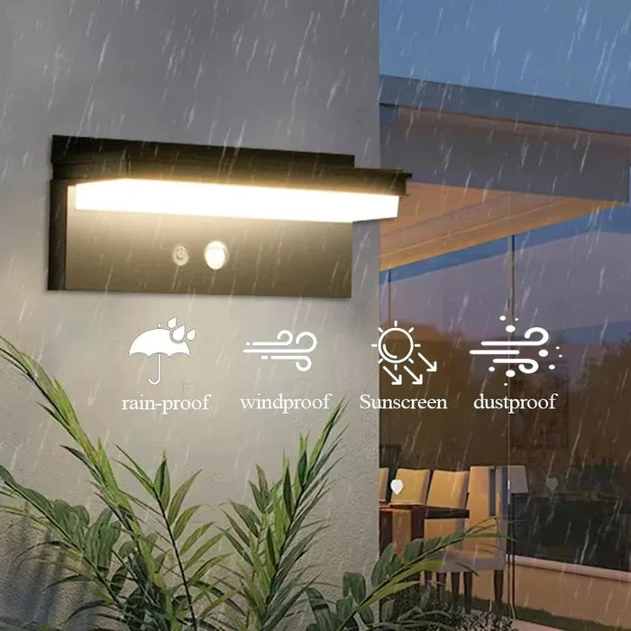 Solar Motion Sensor Wall Lamp – Waterproof Outdoor LED Lighting for Garden & Porch - Samanta Factory