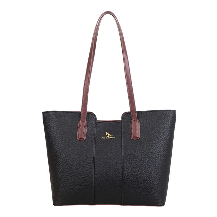 Luxurious Women’s Leather Shoulder Bag – Stylish Microfiber Synthetic Leather Casual Tote - Samanta Factory