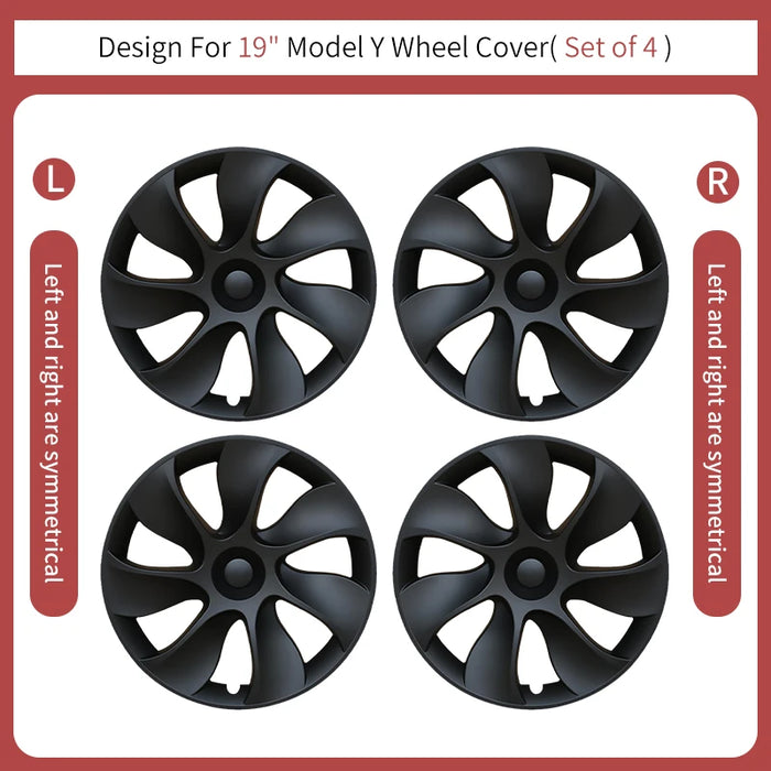 4PCS 19 Inch Cyclone Style Wheel Covers for Tesla Model Y (2020-2024) Right & Left Automobile Accessories Hubcaps Replacement - Samanta Factory