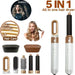 5-in-1 Hair Dryer Brush with Interchangeable Styling Heads and Ionic Technology for Curling, Drying, and Straightening