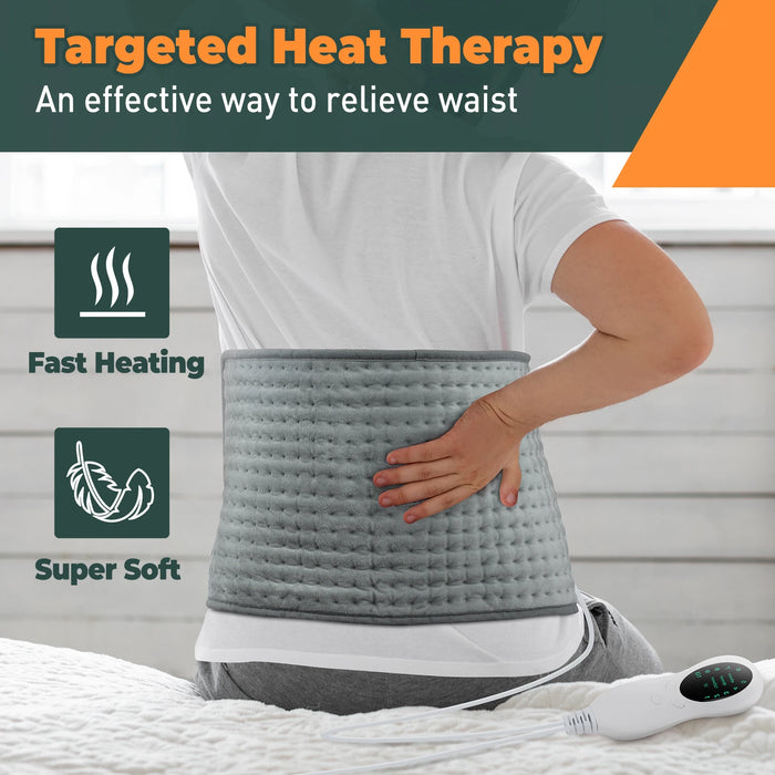 Electric Heating Pad – Adjustable 10-Level Temperature & 3-Timer Settings for Full-Body Relief - Samanta Factory