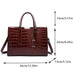 Luxury Crocodile Pattern Handbag – Large Capacity Vintage Women’s Leather Tote Shoulder Bag SF