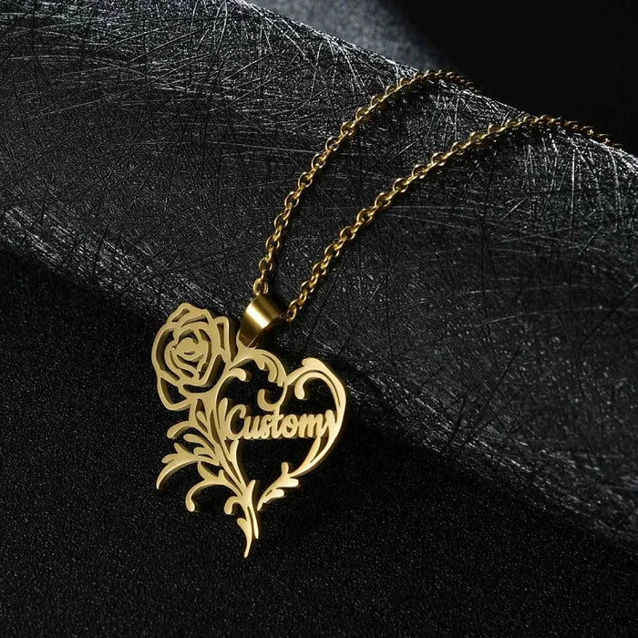 Custom Name Crown Necklace- Trendy Crown Name Necklace in Gold, Silver & Rose Gold SF