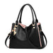 Women's Fur Detail Satchel Bag – PU Leather Patchwork Zipper Handbag SF