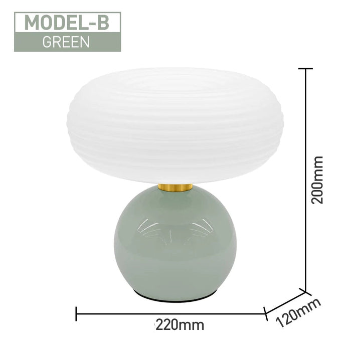 Modern LED Table Lamp – Dimmable Frosted Glass Shade - Samanta Factory