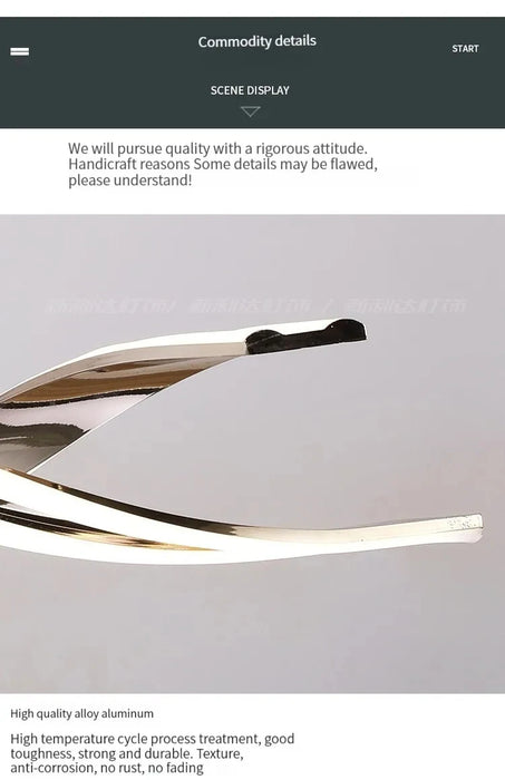 Modern LED Pendant Light – Polished Chrome with Remote Dimming - Samanta Factory