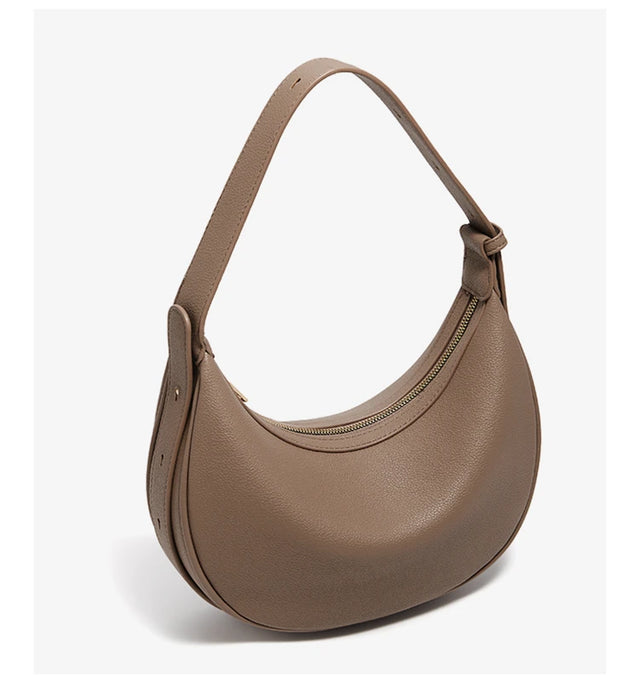 Chic Half-Moon Leather Handbag – Stylish Crossbody Bag for Women, Ideal Gift for Loved Ones - Samanta Factory