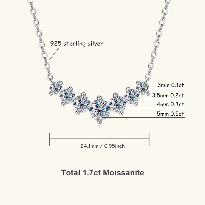 Moissanite Pendant Necklace – D Color VVS1 Sparkle in 925 Sterling Silver
