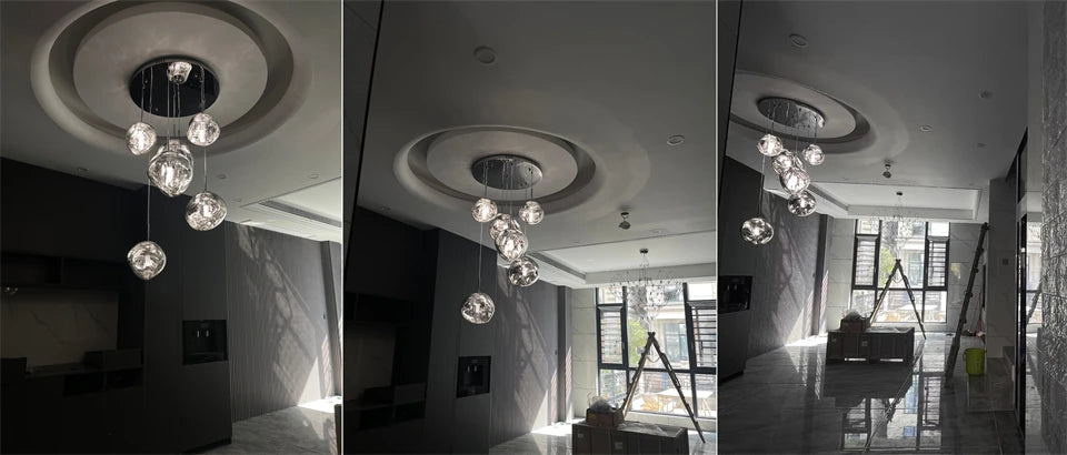 Modern Pendant Light – Energy-Saving LED Cord Fixture with Iron Finish - Samanta Factory