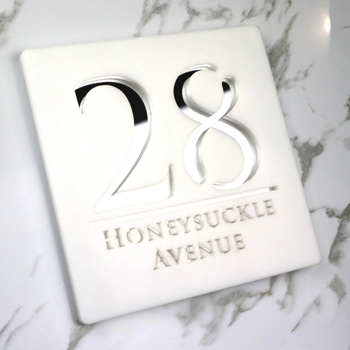 3D Floating House Sign – Custom Acrylic Address Plate SF