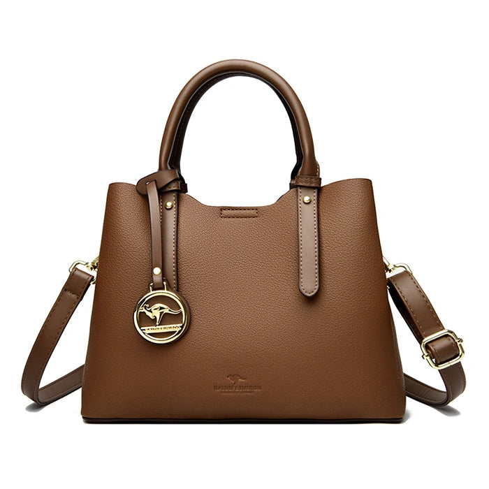 Soft PU Leather Handbag for Women – Luxury Designer Shoulder Tote - Samanta Factory