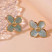 Stud Earrings – Vintage Petal Design in Stainless Steel SF