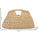 Retro Woven Straw Crossbody Bag – Women's Rattan Beach Shoulder Bag for Vacation & Travel SF