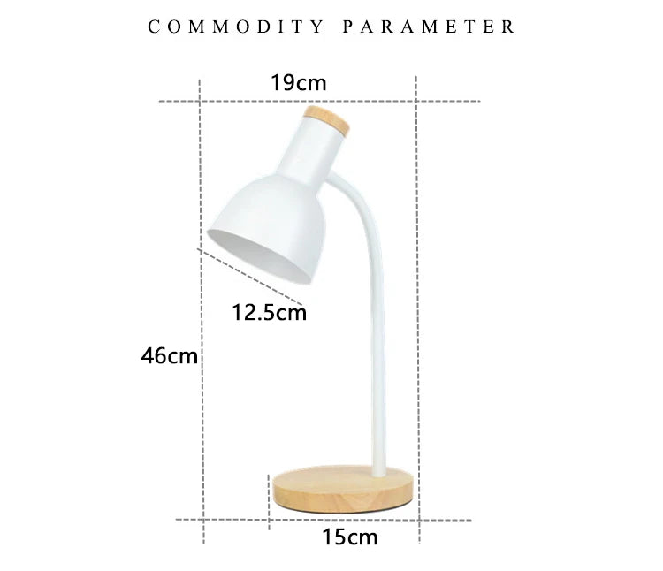Wooden Desk Lamp – Elegant Design with E27 Socket for Soft, Eye-Friendly Lighting - Samanta Factory