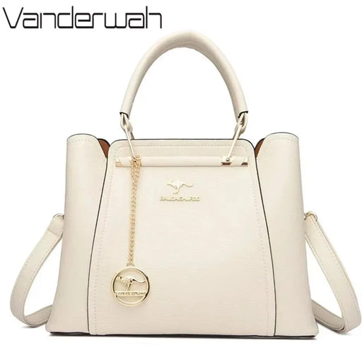 Women’s PU leather tote bag – soft casual fashion handbag with zipper closure and sequined detail