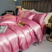 Schpert Rayon Bedding Set – Solid Color Duvet Cover with Pillowcases and Sheet, Twin to King - Samanta Factory