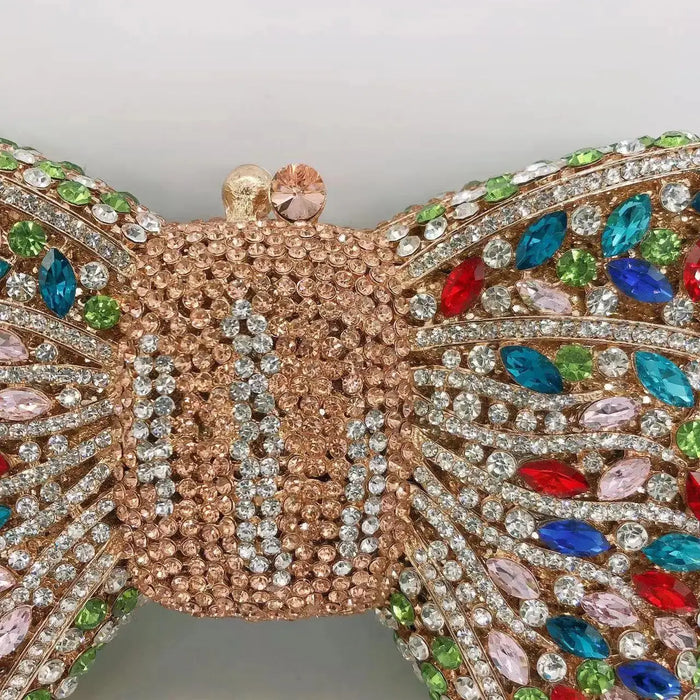 Metallic Minaudiere – Hard Party Clutch for Women SF