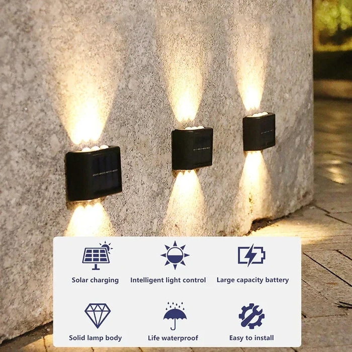 Solar Wall Light – Up & Down Waterproof LED for Modern Outdoor Decor