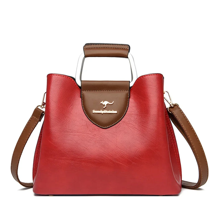 Women’s Leather Tote Bag – Luxury Designer Shoulder & Crossbody Handbag - Samanta Factory