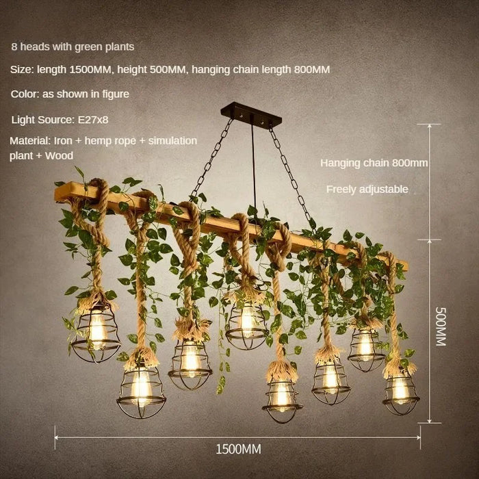 Wrought Iron Chandelier – Multi-Head Vintage Pendant Light for Restaurants & Hotels - Samanta Factory