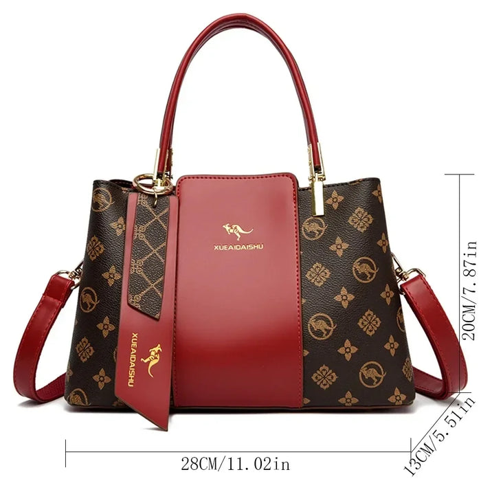 High-Quality PU Leather Handbag for Women – Animal Print Casual Tote, Versatile Fashion Bag - Samanta Factory